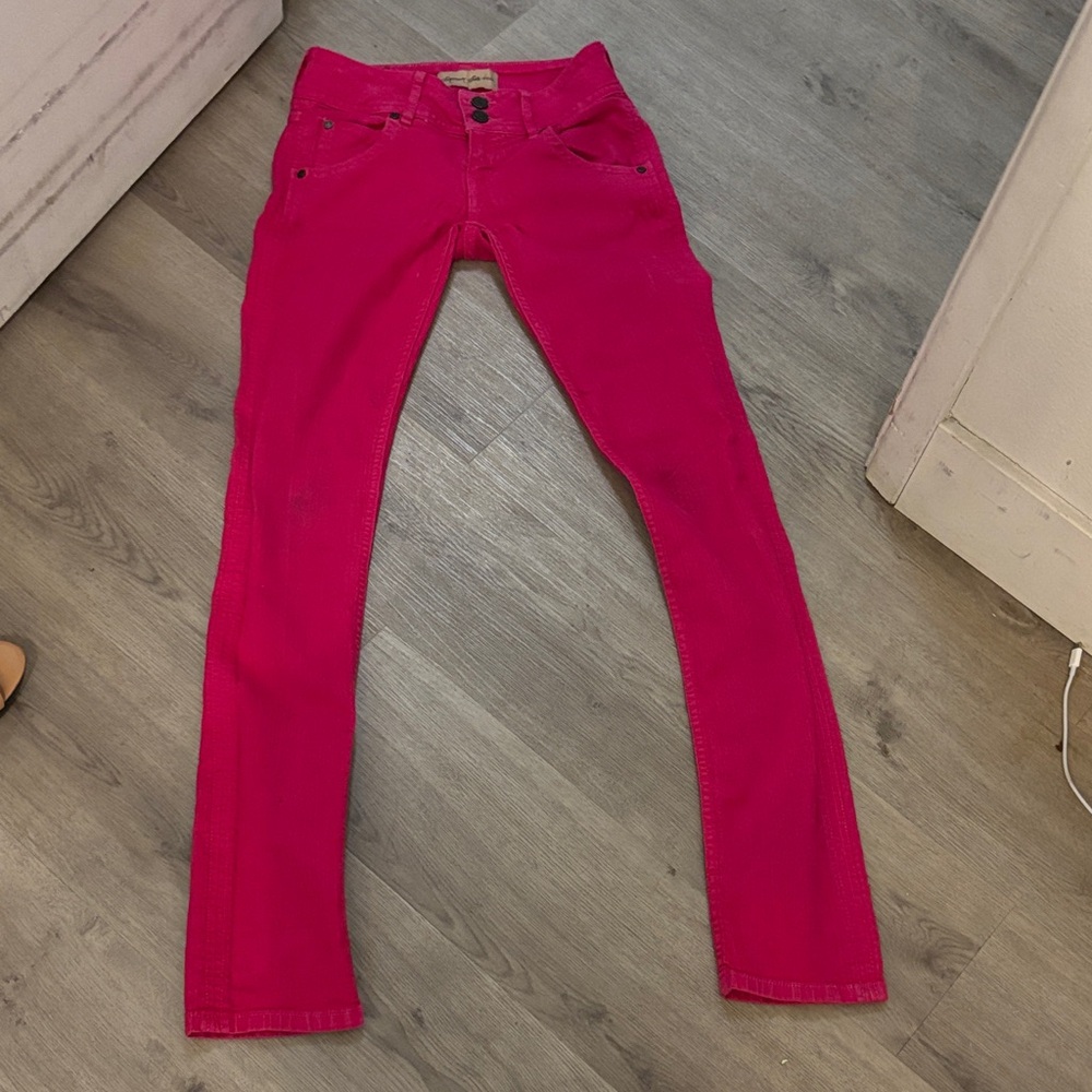 Emerson Boutique-Stylish Pink Straight Leg Women's Jeans
